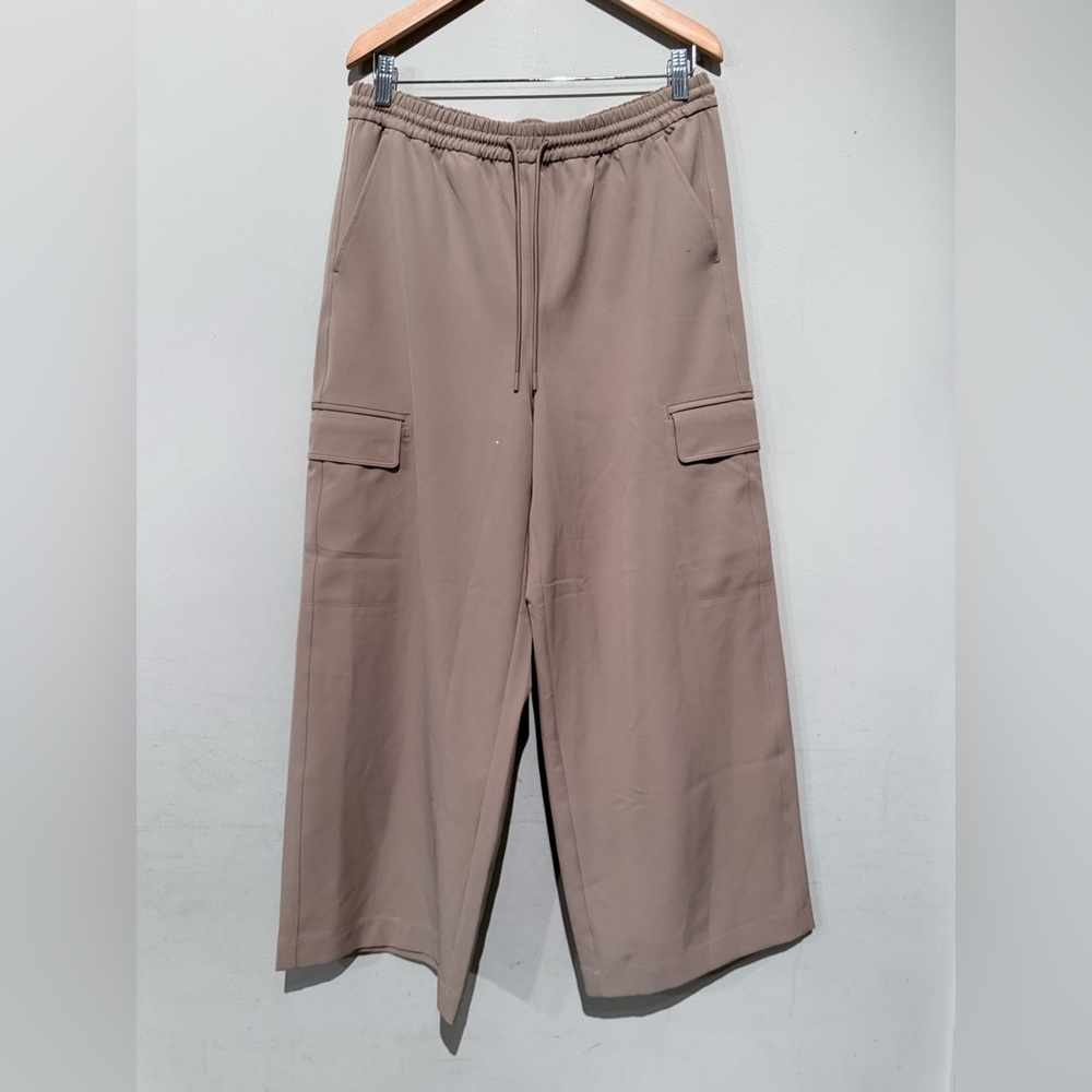 New Athleta promenade high rise wide leg cargo pants Women Mp Brown Casual Trave - Picture 2 of 11